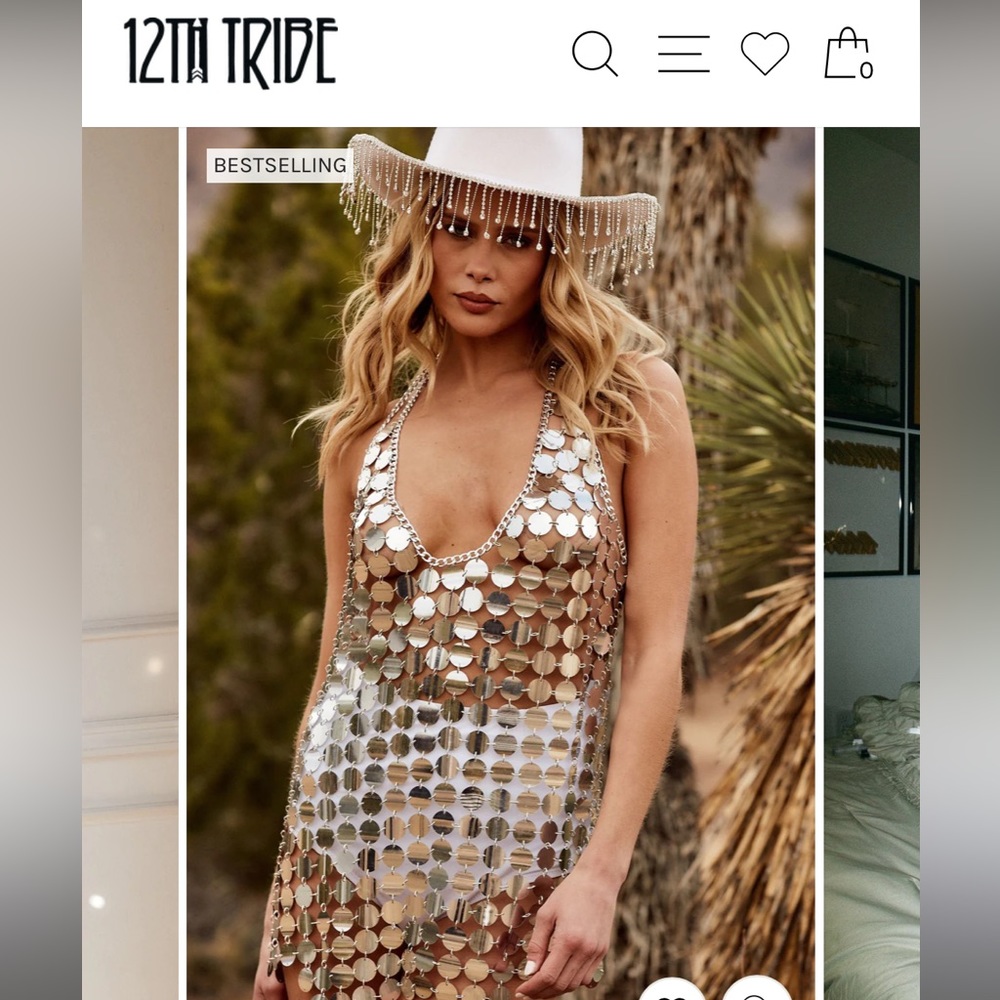 Brand new, never worn large sequin dress.